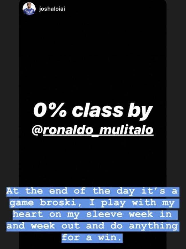 Ronaldo Mulitalo replies to Josh Aloiai