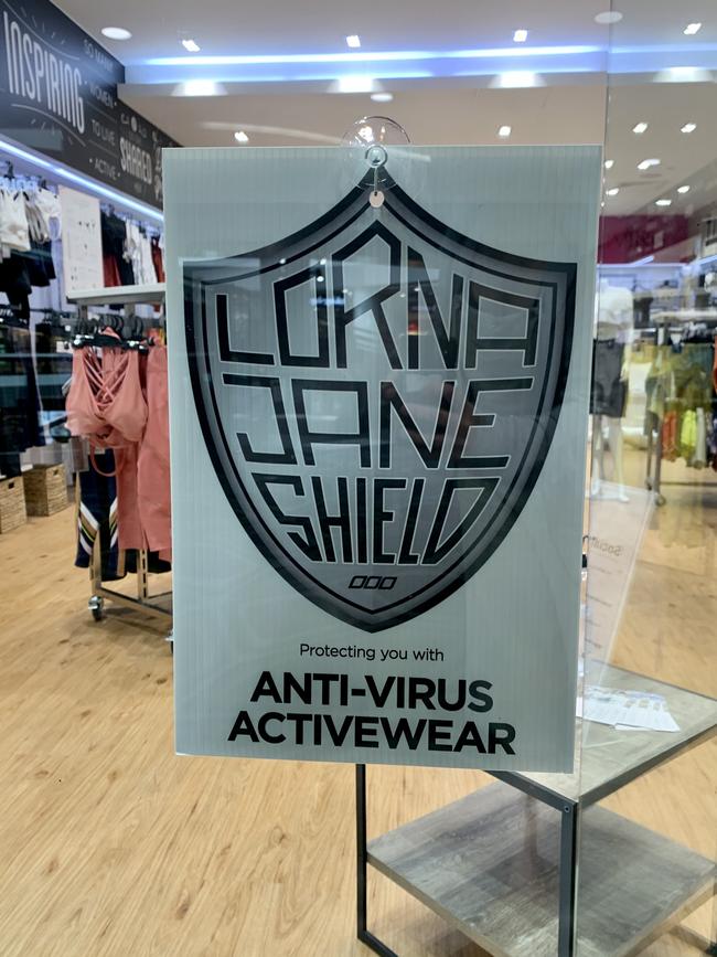 L J Sheild continues to be marketed as anti-virus activeware at Toowong Lorna Jane.