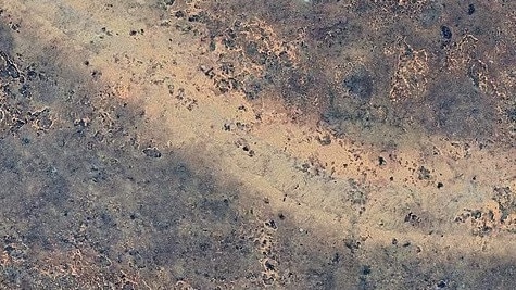 A scar was created by a ferocious tornado on the Nullarbor Plain. Picture: Google