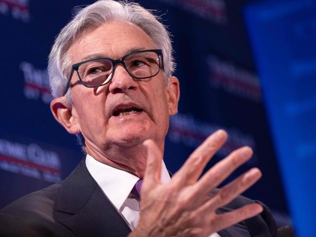 WASHINGTON, DC - FEBRUARY 07: Federal Reserve Board Chairman Jerome Powell speaks during an interview by David Rubenstein, Chairman of the Economic Club of Washington, D.C., at the Renaissance Hotel on February 7, 2023 in Washington, DC. The Federal Reserve announced last week a 0.25 percentage point interest rate increase to a range of 4.50% to 4.75%.   Julia Nikhinson/Getty Images/AFP (Photo by Julia Nikhinson / GETTY IMAGES NORTH AMERICA / Getty Images via AFP)