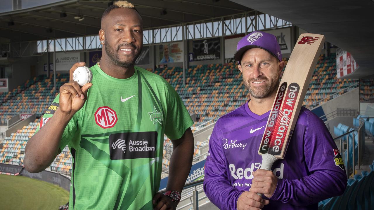 The Big Bash needs more start power like Andre Russell, with Matthew Wade at Blundstone Arena. Picture: Chris Kidd