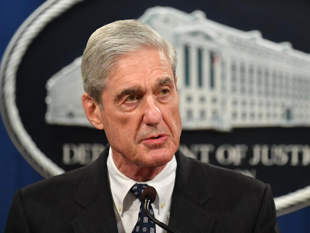 Special counsel Robert Mueller speaks on the investigation into Russian interference in the 2016 presidential election in Washington, DC. Picture: AFP