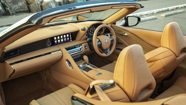 The interior is plush.