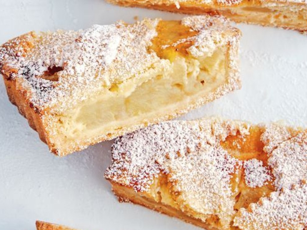 Apple and ricotta slice.