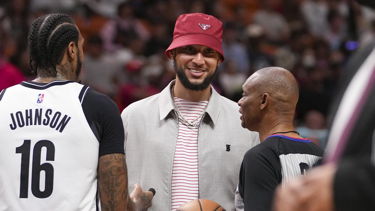 Will he finally ditch the street clothes and make an appearance in the playoffs? (Photo by Eric Espada/Getty Images)