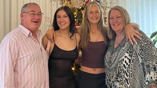 Joe and Roslyn Devlin with their daughters Sinèad and Ailish. Source: Supplied.