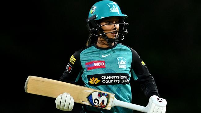 BRISBANE, AUSTRALIA - NOVEMBER 29: Jemimah Rodrigues of the Heat runs between the wickets during the WBBL Challenger match between Brisbane Heat and Sydney Thunder at Allan Border Field on November 29, 2024, in Brisbane, Australia. (Photo by Albert Perez/Getty Images)