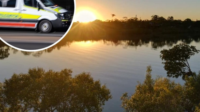 A man has made a dramatic escape from his van after the vehicle careened off a North Burnett bridge and landed in the Boyne River.