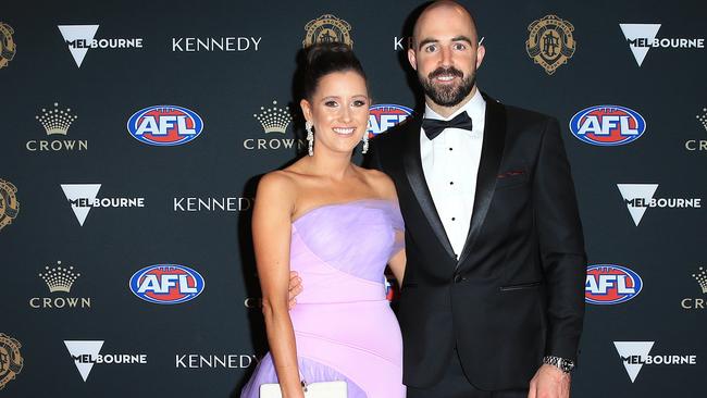 Sidebottom and partner Alisha will be allowed to enjoy the newborn bubble with their first baby Matilda before any call on finals is made. Picture: Mark Stewart.