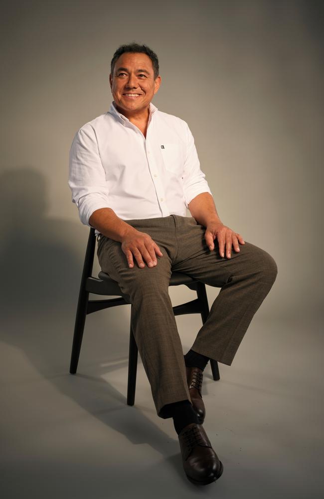 Sam Pang is seated and ready for his new TV talk show, Sam Pang Tonight. Picture: Supplied