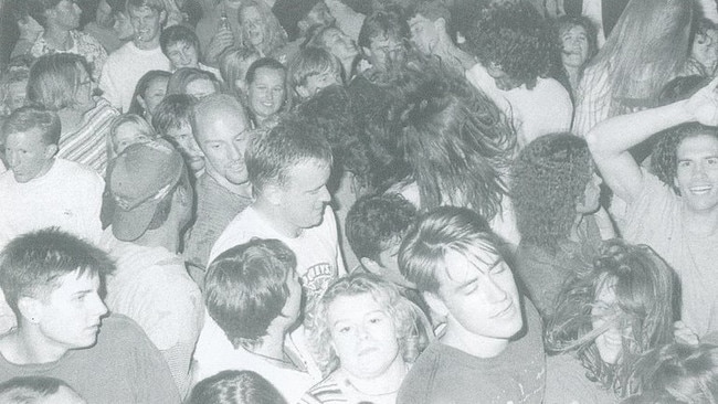 Students during a Cold Chisel performance in 1982 at the Union Bar. The Uni Bar at the University of Tasmania Sandy Bay campus will close. Picture: Tasmanian University Union