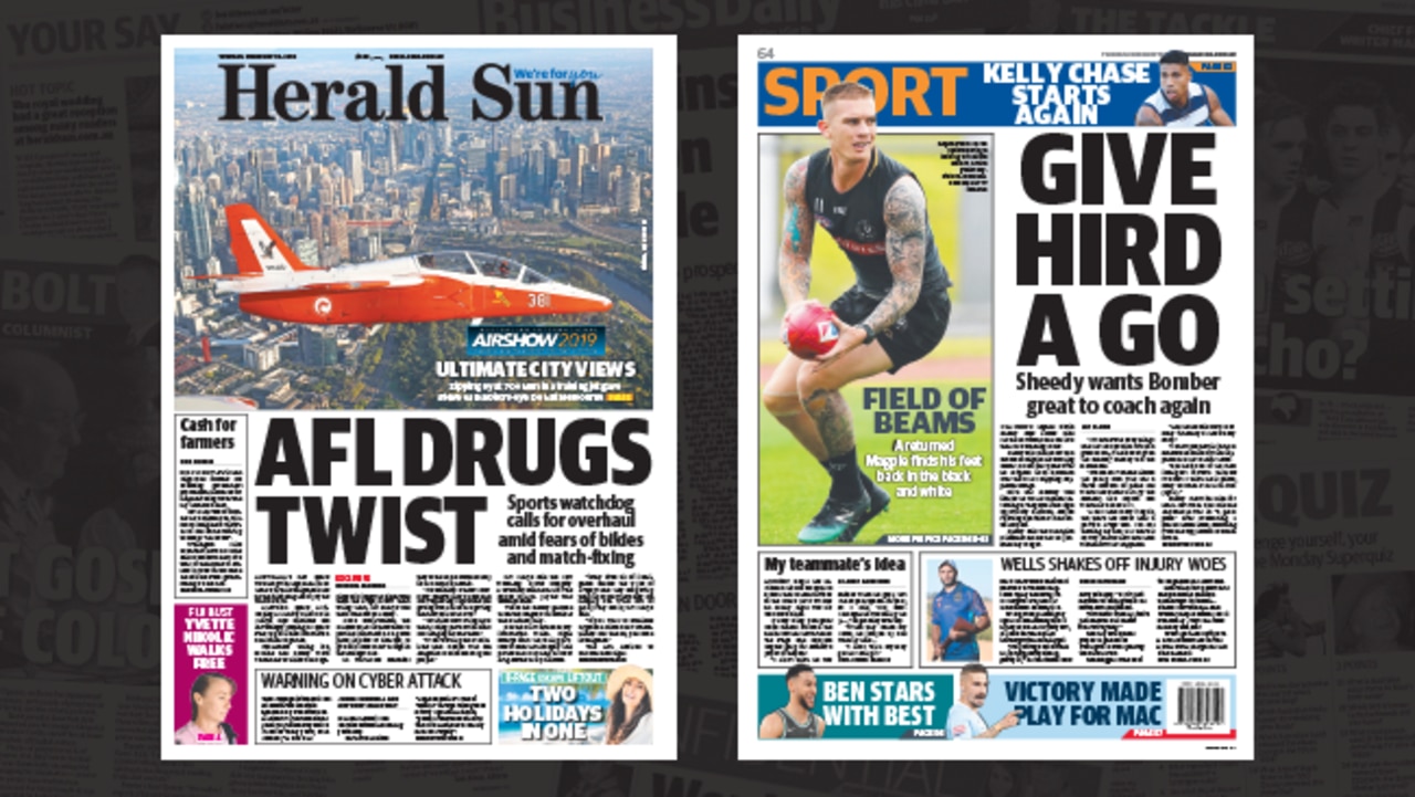 Herald Sun Front Page News Herald Sun