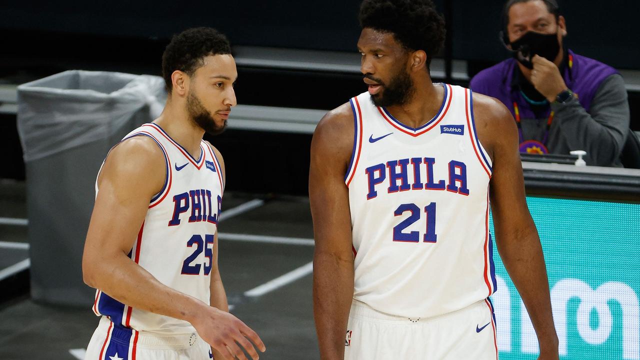 There’s no love lost between Simmons and Embiid. (Photo by Christian Petersen/Getty Images North America/AFP)