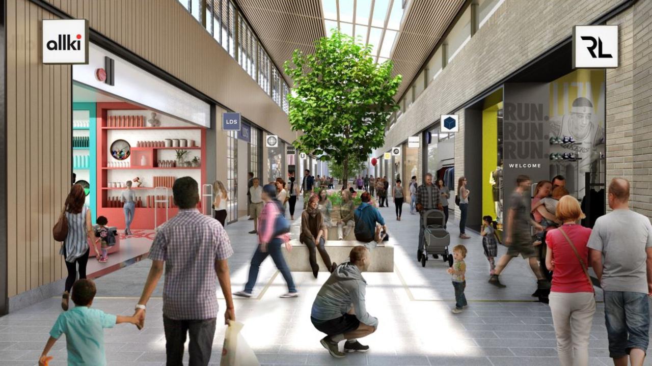 An artist‘s impression of shopfronts in Rouse Hill Town Centre, as submitted to Hills Shire Council in May of 2022. There are plans to expand the centre.