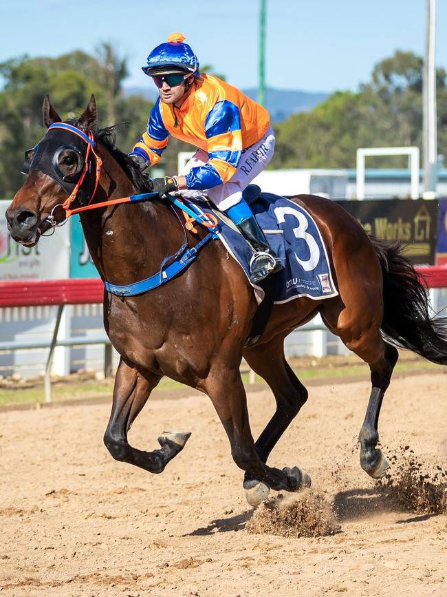 Races - Robert Faehr on Lucky Machu Race 5 Winners. Photo: Leeroy Todd
