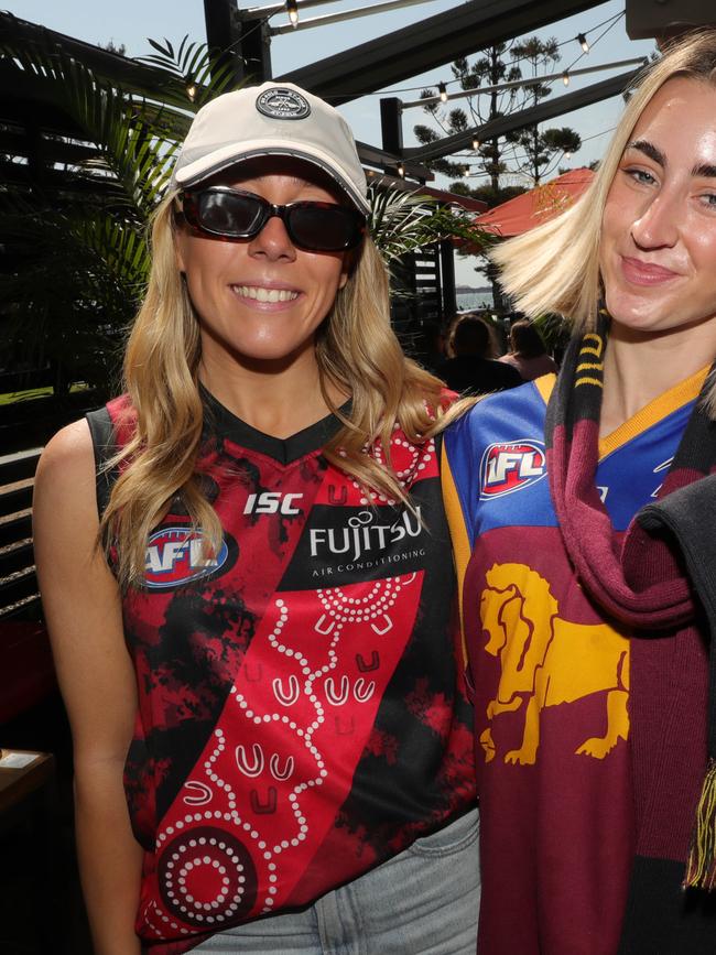AFL grand final celebrations around Geelong . Edge Geelong left: Abbie Potter and Payton Booth Picture: Mark Wilson