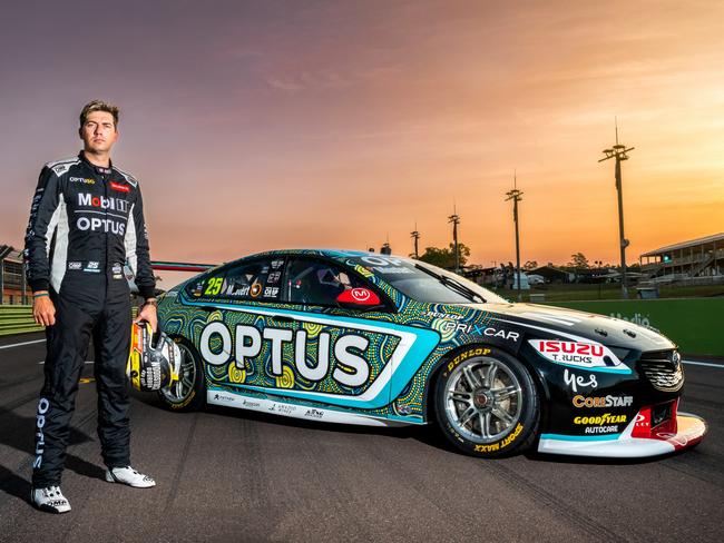 WAU driver Chaz Mostert will get behind the wheel of the Optus car featuring the Community Togetherness artwork as livery at the Supercars Indigenous Sports Round, 17-19 June in Darwin. Picture: Daniel Kalisz