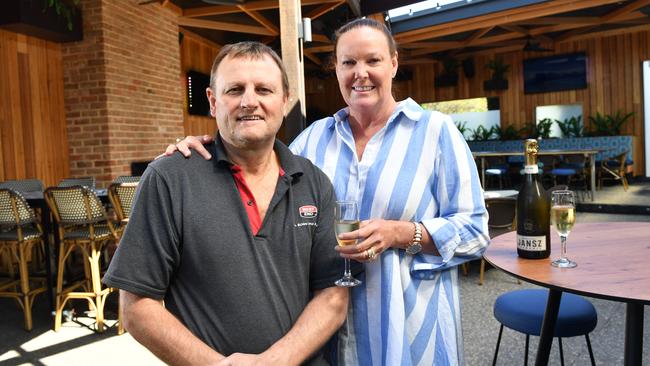 Chris and Sandie Vince in the Old Noarlunga Hotel. They’ve agreed to sell the venue to Duxton Pubs. Picture: AAP Photographer/ Keryn Stevens