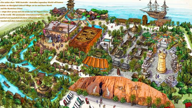 Artist impression of Songcheng groups planned Theme Park at Carrara. Image supplied by Canford Property Group