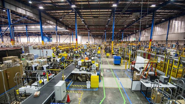 An Amazon fulfilment centre in Sydney.