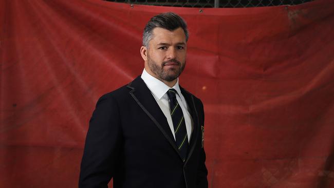 Wallabies Adam Ashley-Cooper poses for a portrait as the Wallabies' 2019 World Cup squad is named at Sydney Airport Qantas Hangar 96. Picture: Brett Costello