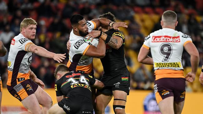 The Broncos proved a handful for the Panthers, who missed over 60 tackles. Picture: NRL Images.