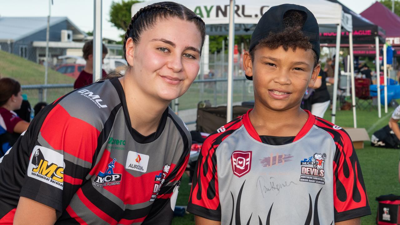 Page Brodel and Karnelle Bobongie at The Festival of Rugby League. Picture: Michaela Harlow