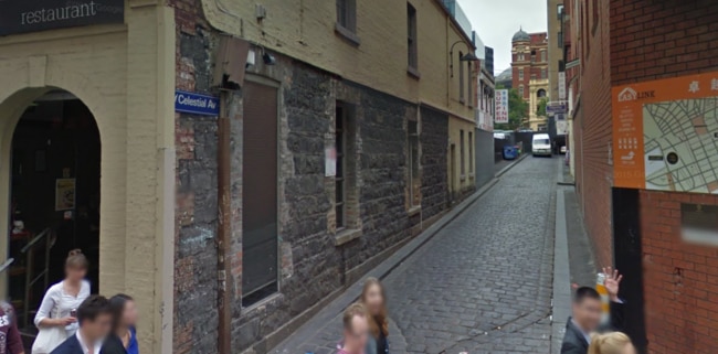 Celestial Avenue in Chinatown had the first boarding houses for Chinese immigrants arriving for the Gold Rush. This blue stone wall dates back to the 1860s. Picture: Google.