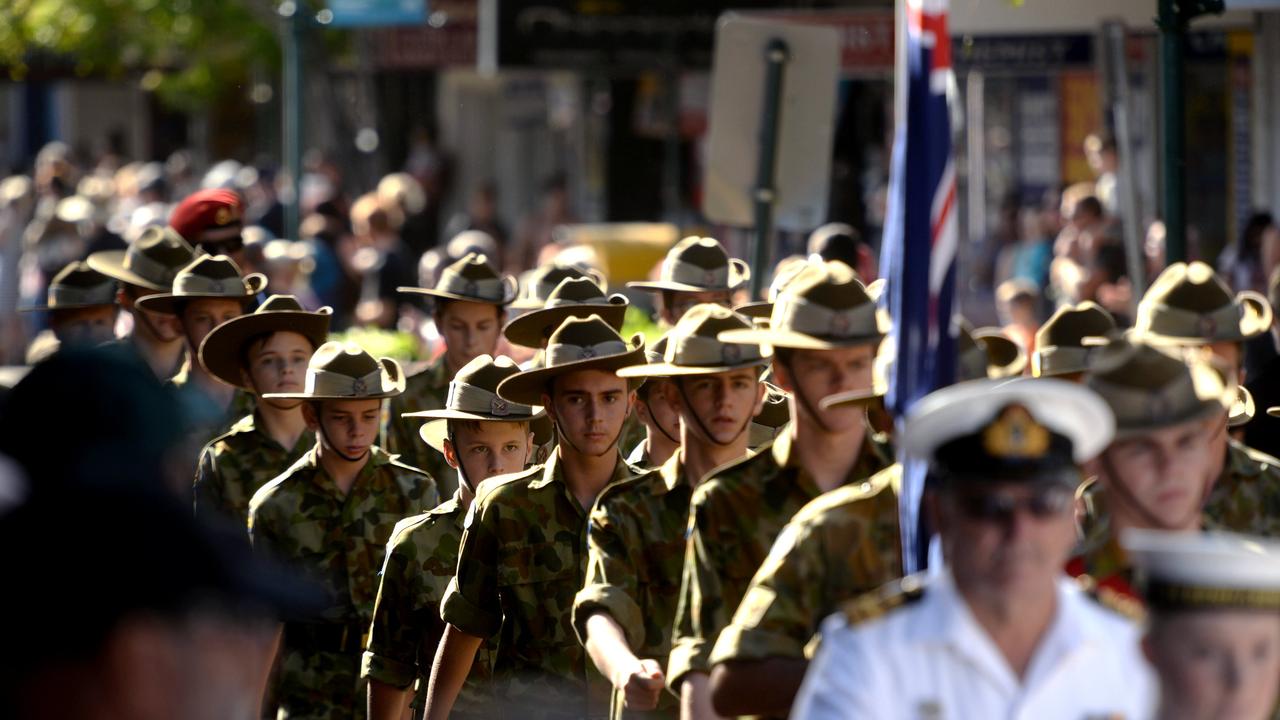 ANZAC PARADE: Crowds gather to enjoy the Bundaberg ANZAC Day parade.Photo: Max Fleet / NewsMail