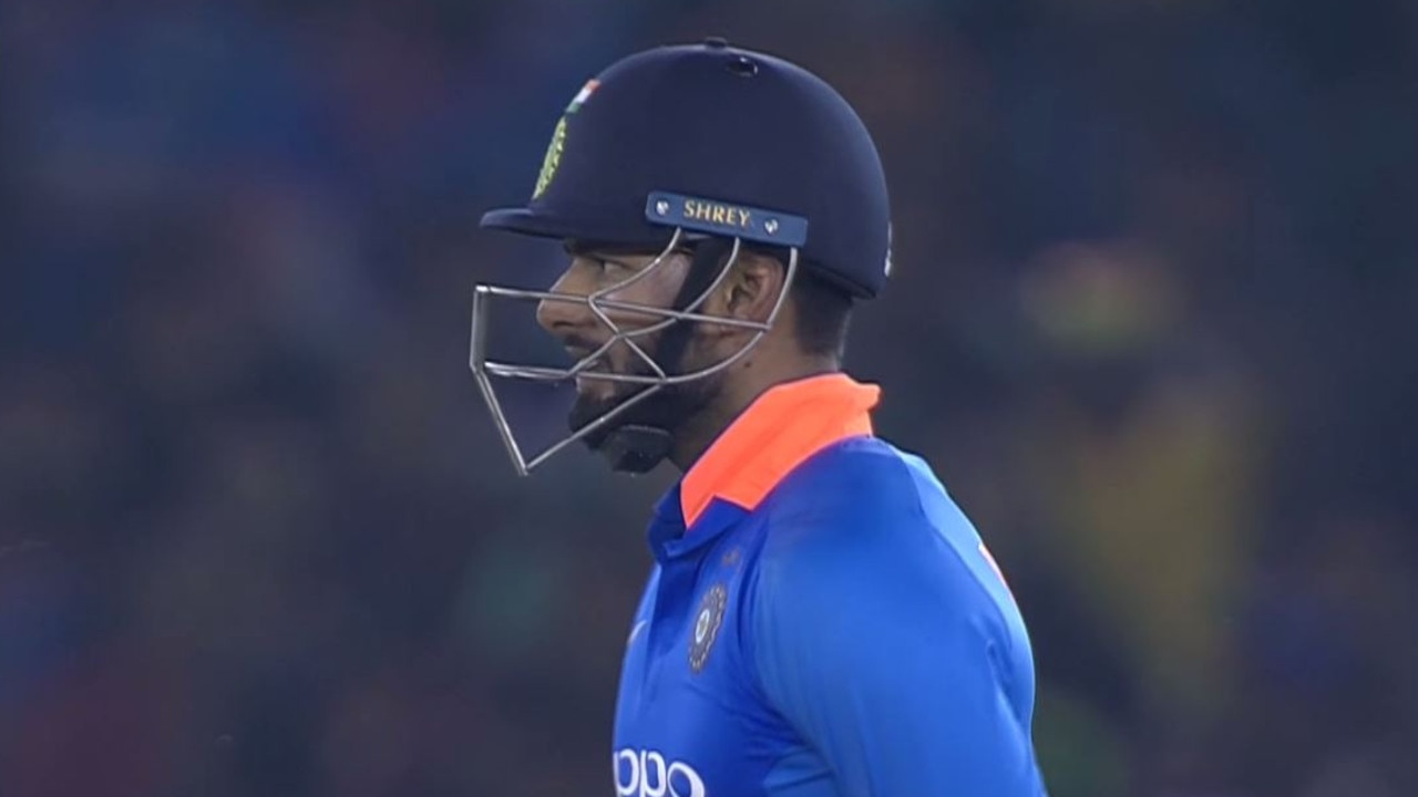 Rishabh Pant after the crowd started chanting the name of MS Dhoni in the fourth ODI. 