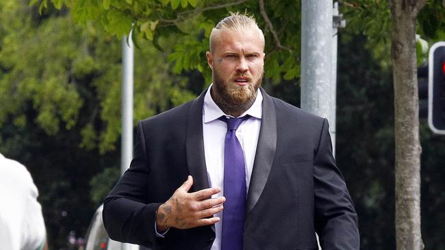 Eugene Bradshaw leaves the Supreme Court in Brisbane where he was sentenced for possessing steroids and supplying cocaine. PHOTO: NCA NewsWire/Tertius Pickard