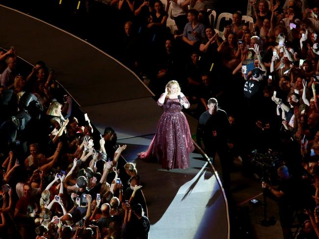 Adele in concert in Brisbane, at the Gabba - Picture: Steve Pohlner