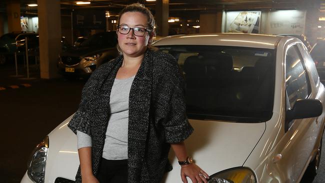 Hazardous ... Emalene Royce with her Toyota Echo. More than half a million cars in Australia are now part of what has become the world’s biggest automotive recall. Picture: Katrina Tepper