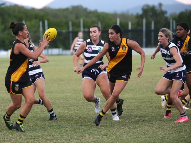 North Cairns Tigers v Port Douglas Crocs at Port Douglas Sporting Complex. AFL Cairns 2024. Photo: Gyan-Reece Rocha