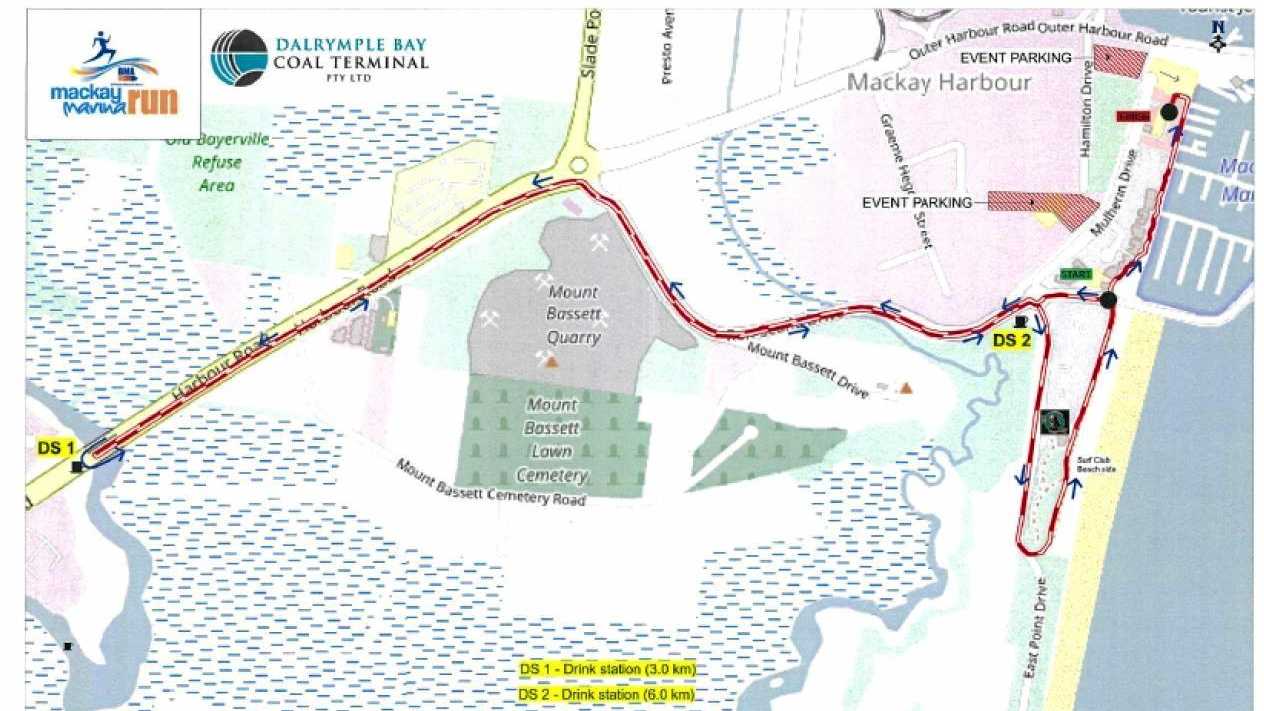 The Dalrymple Bay Coal Terminal 8km course. Picture: Contributed