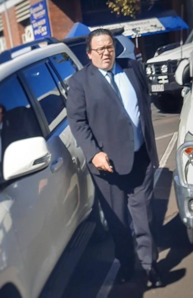 Dale Gordon Pettman at the Toowoomba Court House after his legal team failed to have a forensic crash police officer barred from giving evidence at his trial for the alleged dangerous operation of a truck causing death in 2021.