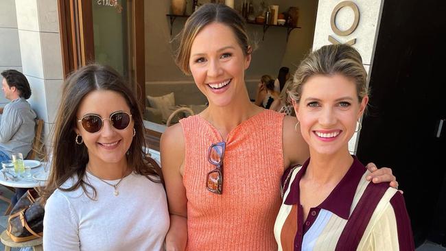 Jodie Speers (right) celebrated her birthday at new Double Bay restaurant and bar Roxy's alongside Jessica Ridley (middle) with Harriet Glenn (left). Picture: Instagram.com