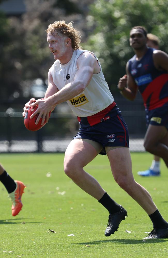 Clayton Oliver in action on Wednesday. Picture: David Crosling