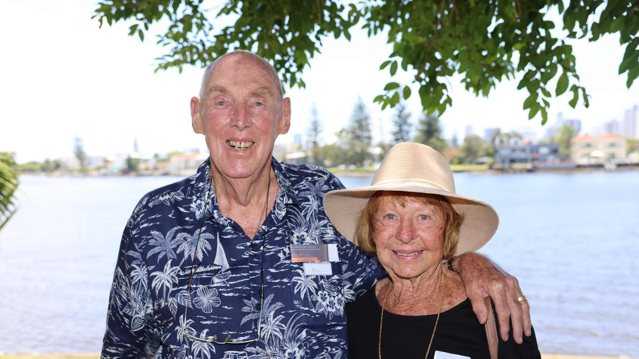 Bill Brown and Nonie Brown at the Sir Bruce Small book launch at Isle of Capri for Gold Coast at Large. Picture: Portia Large