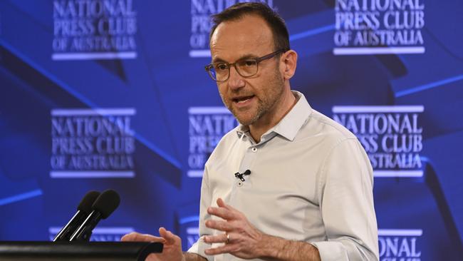 Adam Bandt says the government’s emissions reduction target will be rejected on the international stage. Picture: Martin Ollman