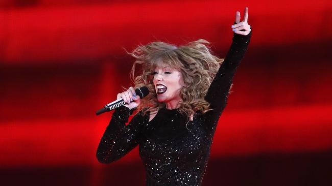 Taylor Swift pictured performing at The Gabba, Brisbane 6th of November 2018. Taylor is currently touring her Reputation tour in Australia. (AAP Image/Josh Woning)