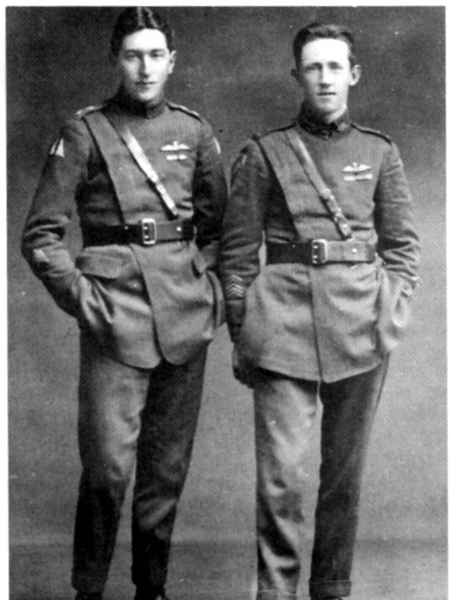 Lieutenants W Hudson Fysh and Paul McGuinness in 1919, founders of Qantas.