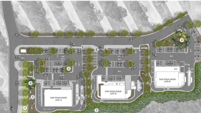 A controversial fast food development featuring KFC, McDonald’s and Guzman y Gomez has been approved for Kariong. Picture: Supplied