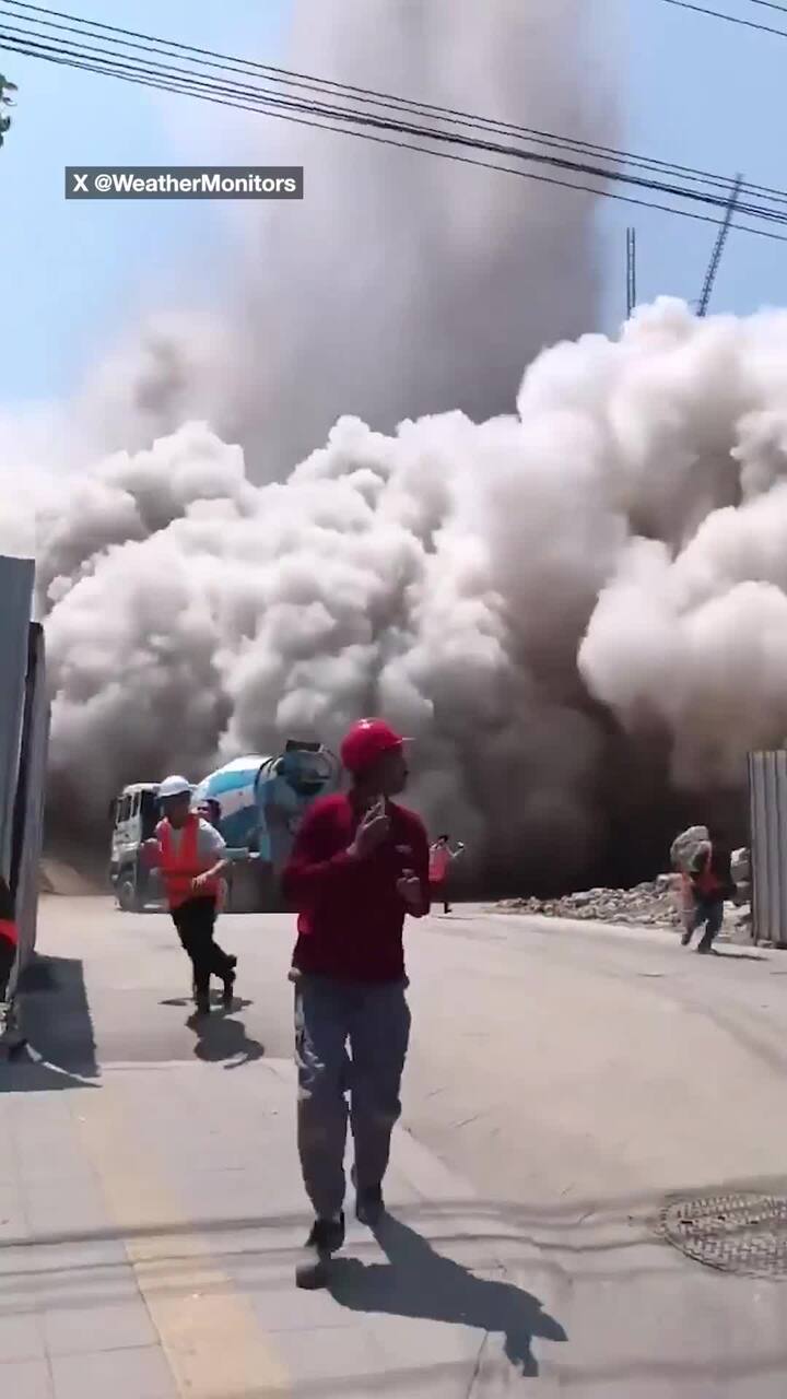 Building collapses in Bangkok after earthquake rocks Myanmar