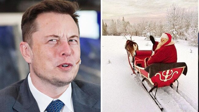 Santa’s flying sleigh was delivered by SpaceX after persistent badgering from Elon Musk.