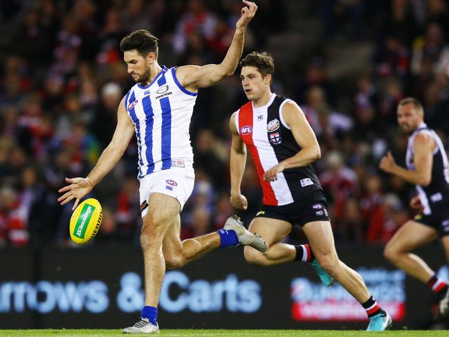 Jarrad Waite in his last game for North Melbourne. Picture: Michael Dodge/AFL Media/Getty Images