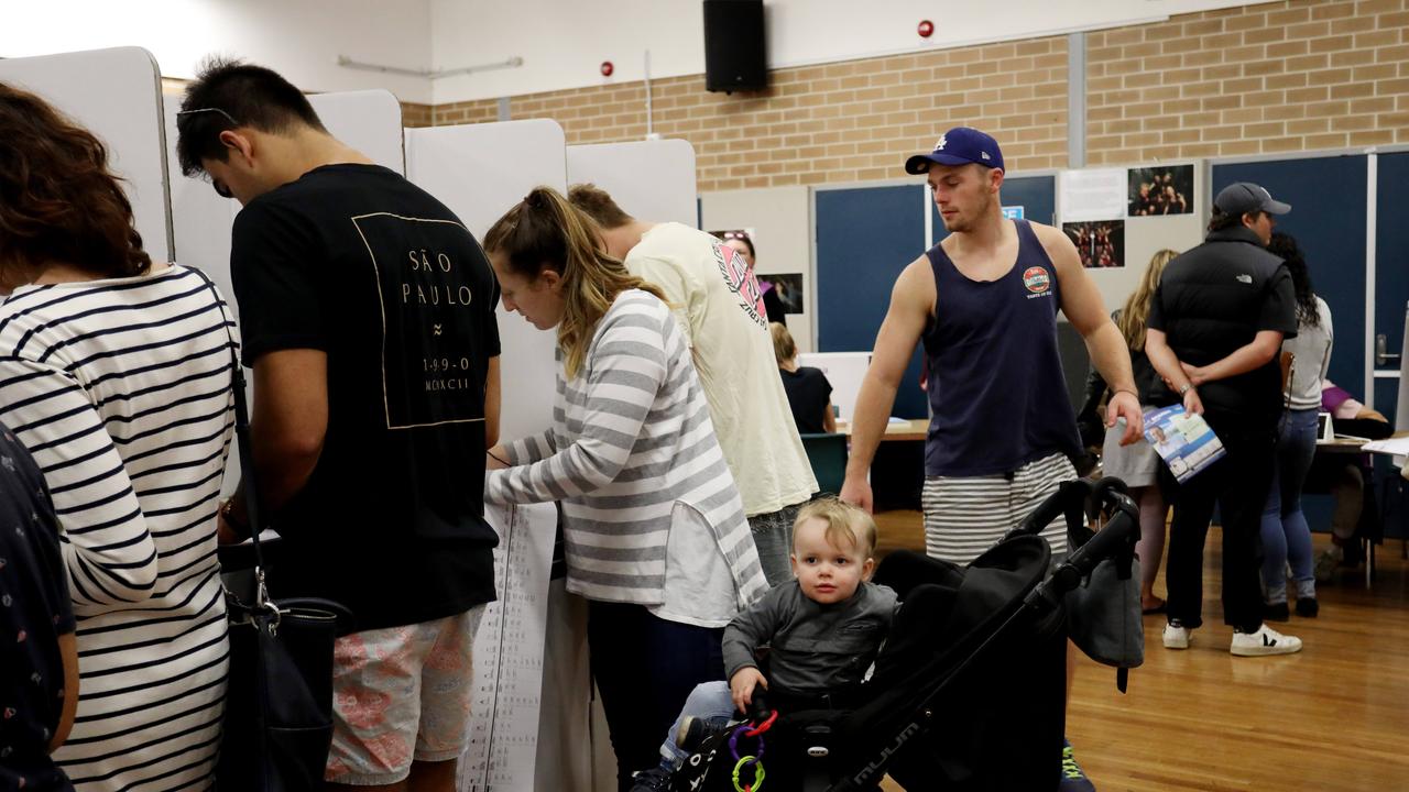 Voting during the 2019 federal election. Picture: Brianne Makin / News Corp Australia