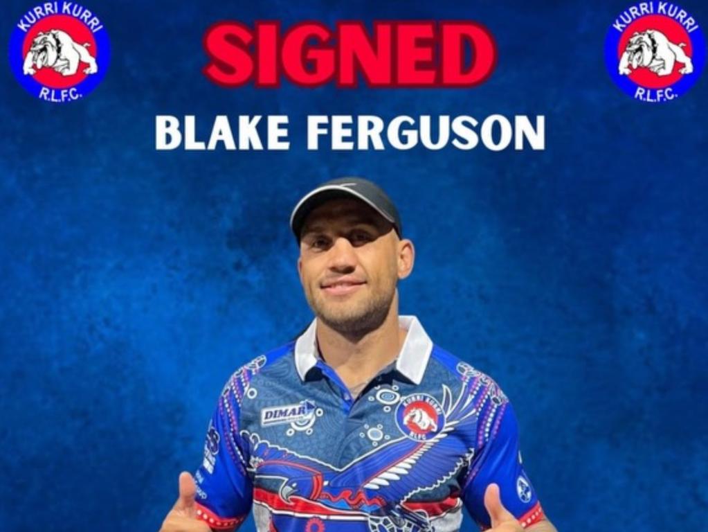 Blake Ferguson has parted ways with Kurri Kurri.