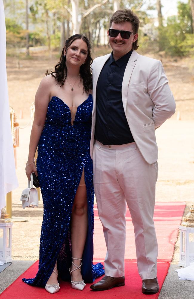 Hayley Mackley and Noah Blacker arrive at the Gympie State High School formal 2023. November 16, 2023. Picture: Christine Schindler