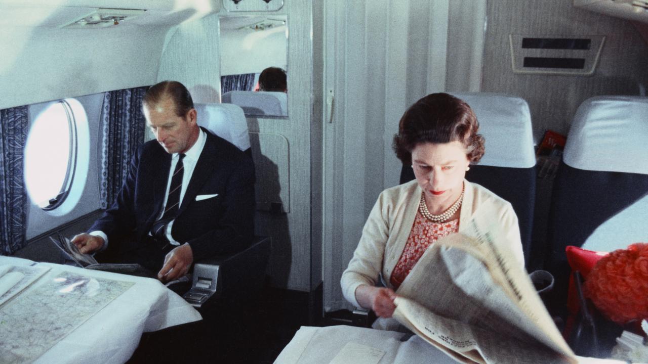 Prince Philip and the Queen living on the breadline while taking a private jet in 1969. Picture: Syndication/Mirrorpix/Mirrorpix via Getty Images.